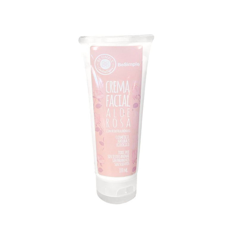 Crema Facial Aloe Rosas c/acido hialurónico 100ml (Pomo)